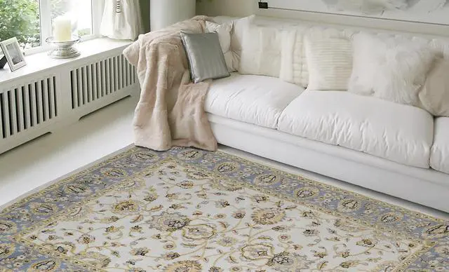 Alt view image 2 of 4 - Home Dynamix Traditional Persian Oriental Ivory Bordered Vines Leaves Area Rug - Actual 5' 2" x 7' 2"