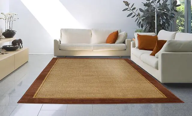 Alt view image 3 of 3 - Home Dynamix Brown Modern Border 8x11 Area Rug Contemporary Carpet - Actual 7' 10" x 10' 5"