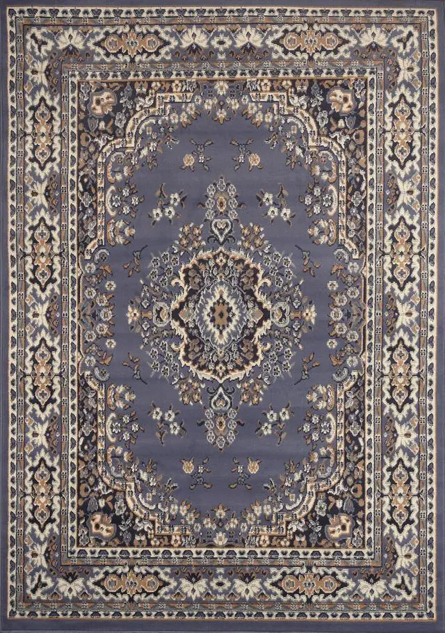Main image of Home Dynamix Rugs Country Blue Oriental 6x8 Area Rug Traditional Persian Bordered Carpet - Actual 5'2" x 7'4"