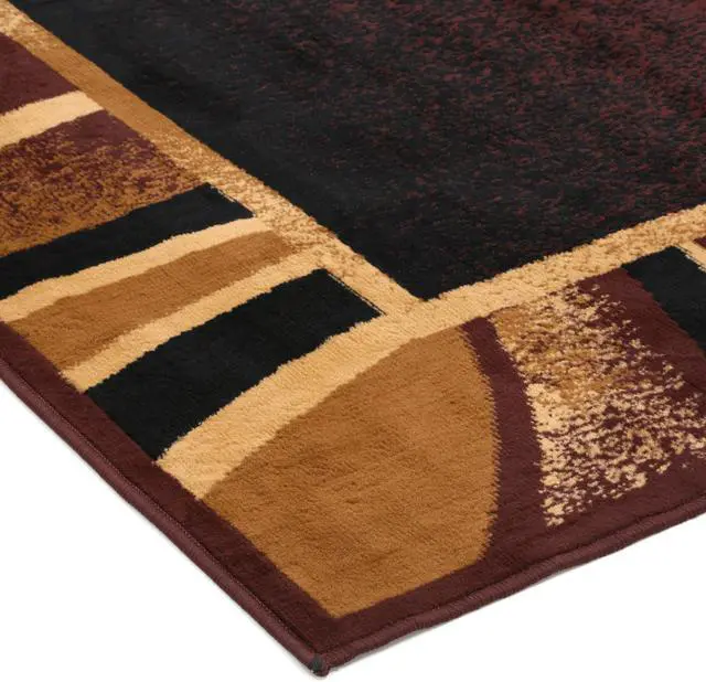 Alt view image 2 of 2 - Home Dynamix Contemporary Brown Border Area Rug 2x8 Modern Runner - Actual 1' 9" x 7' 2"