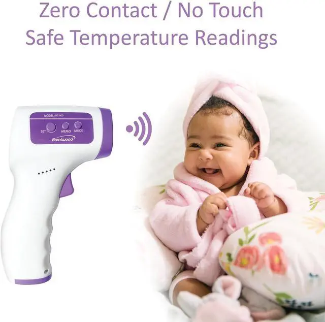 Alt view image 9 of 11 - BRENTWOOD(R) APPLIANCES IRT-900 No-Touch Temporal/Forehead Baby and Adult Infrared Thermometer
