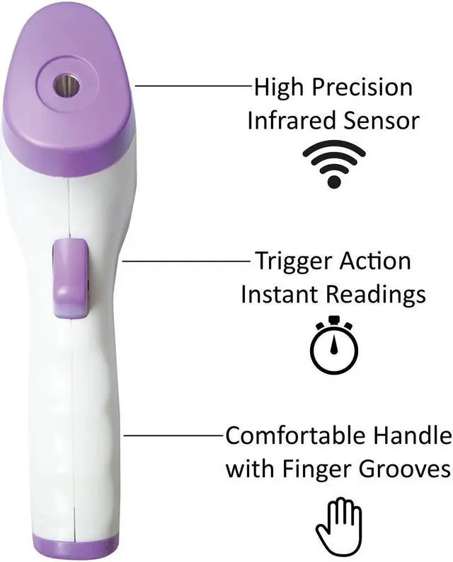 Alt view image 5 of 11 - BRENTWOOD(R) APPLIANCES IRT-900 No-Touch Temporal/Forehead Baby and Adult Infrared Thermometer