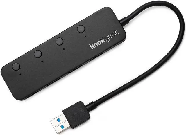 Alt view image 3 of 6 - Knox Gear 4-Port USB 3.0 Hub