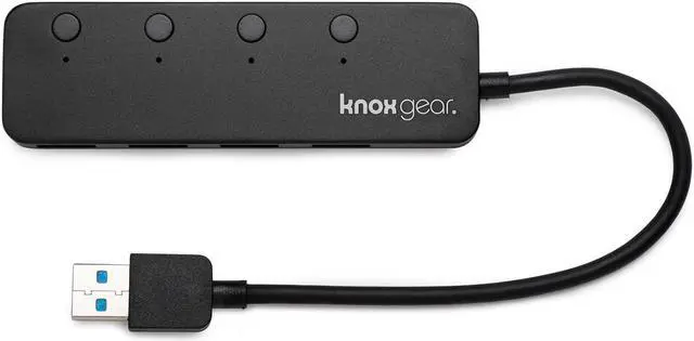 Alt view image 2 of 6 - Knox Gear 4-Port USB 3.0 Hub