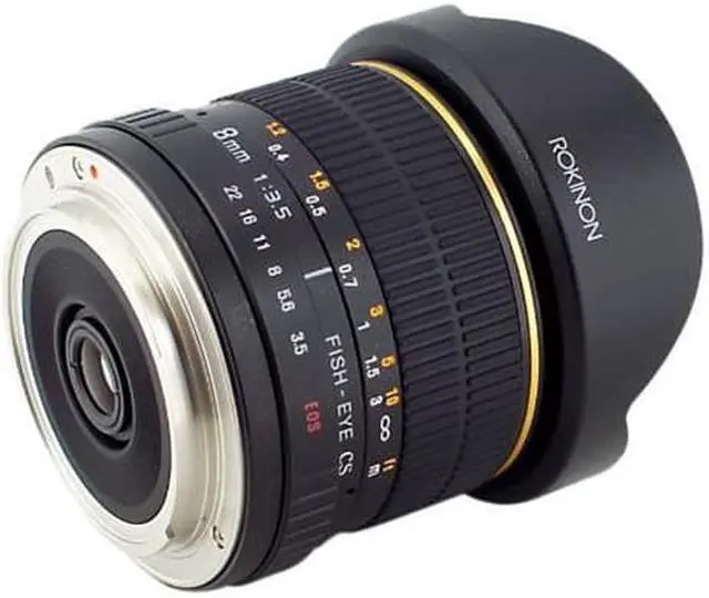 Alt view image 3 of 18 - Rokinon FE8MC 8mm f/3.5 Aspherical Fisheye Lens for Canon DSLR Cameras Black