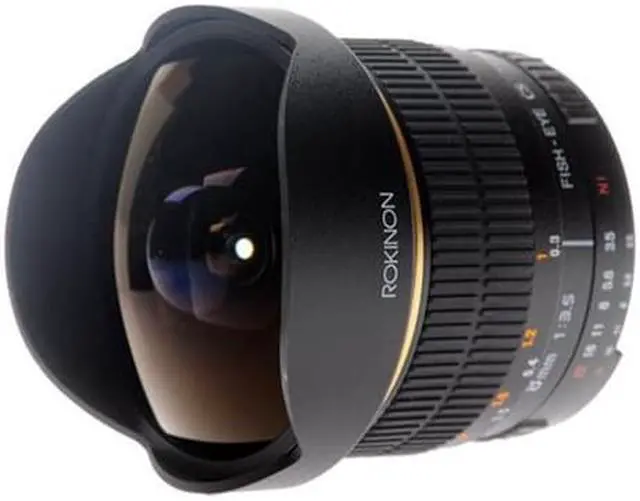 Alt view image 2 of 18 - Rokinon FE8MC 8mm f/3.5 Aspherical Fisheye Lens for Canon DSLR Cameras Black