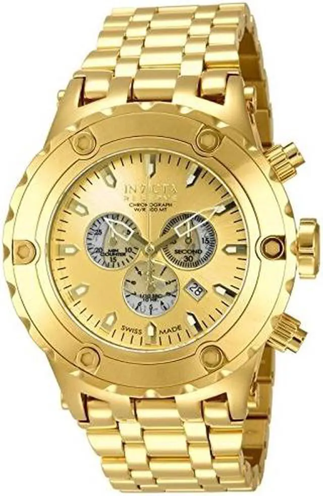 Alt view image 2 of 5 - Invicta Men's Subaqua Reserve Analog Japan Quartz Chronograph Gold Watch 14506