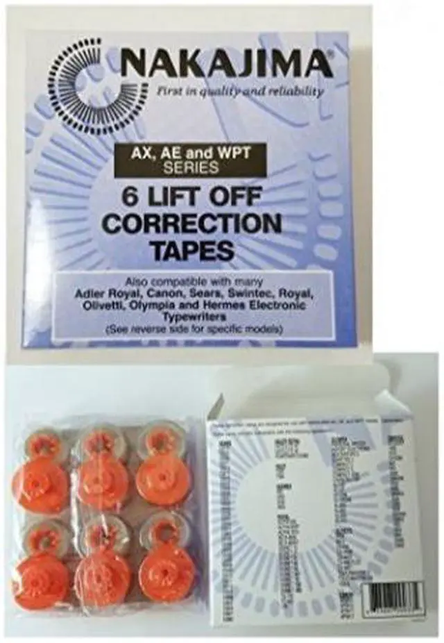 Alt view image 2 of 4 - Nakajima LO001 Typewriter Lift Off Correction Tape (6-Pack)