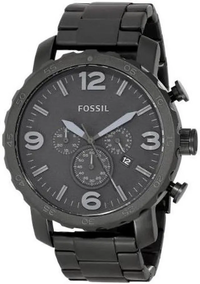Alt view image 5 of 7 - Fossil Nate Chronograph Black Stainless Steel Mens Watch JR1401
