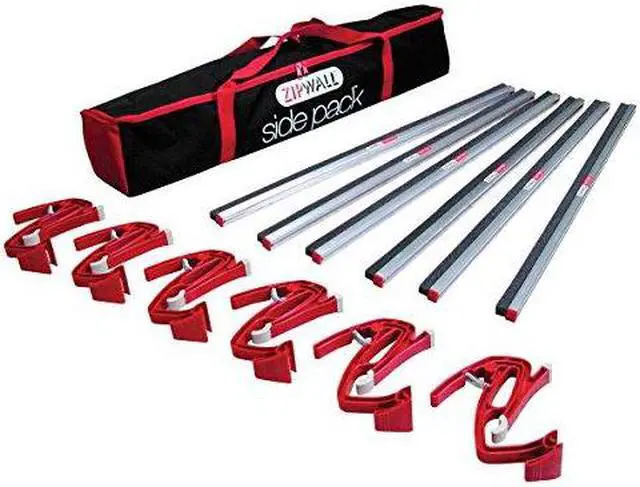 Alt view image 2 of 3 - ZIPWALL SDPK ZipWall Side Pack Kit,With 3 Rail Bar