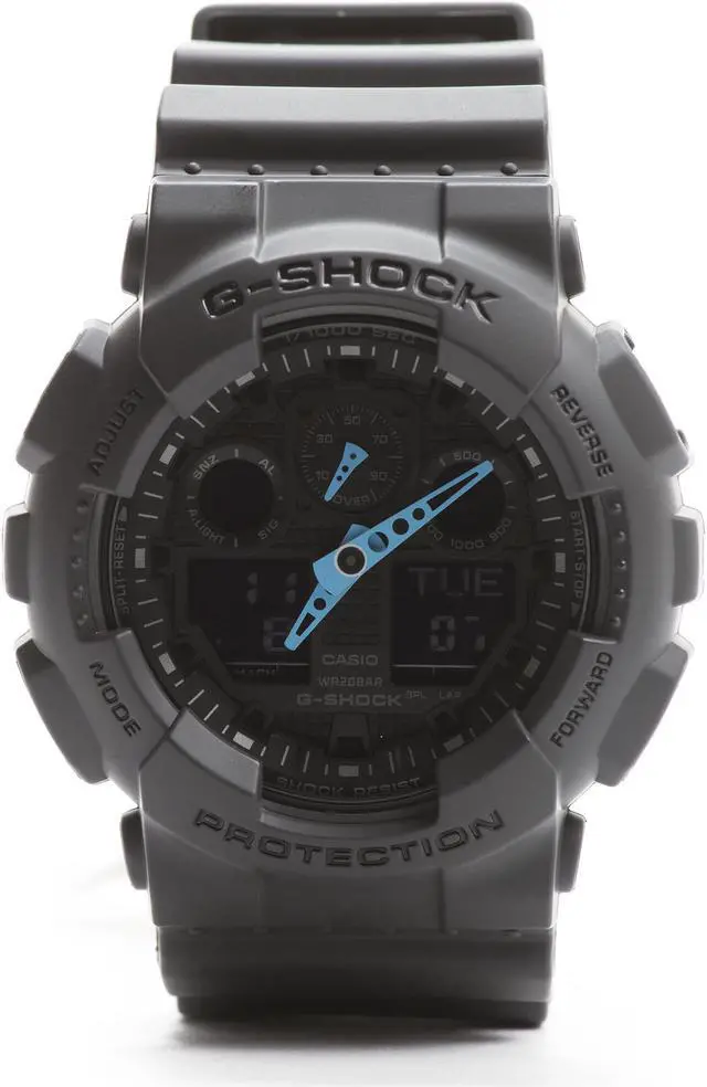 Alt view image 14 of 16 - Casio GA100C-8A G-Shock Black Plastic Resin Case and Bracelet Digital-Analog Dial