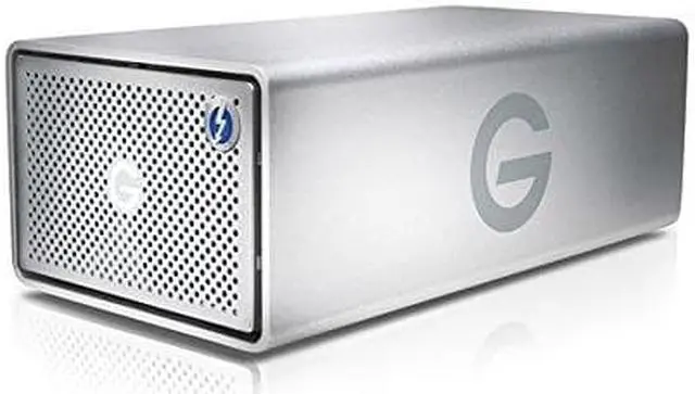 Alt view image 7 of 10 - G-Technology G-RAID 8TB USB 3.0 / 2 x Thunderbolt 2 Desktop External Hard Drive 0G04085 Silver