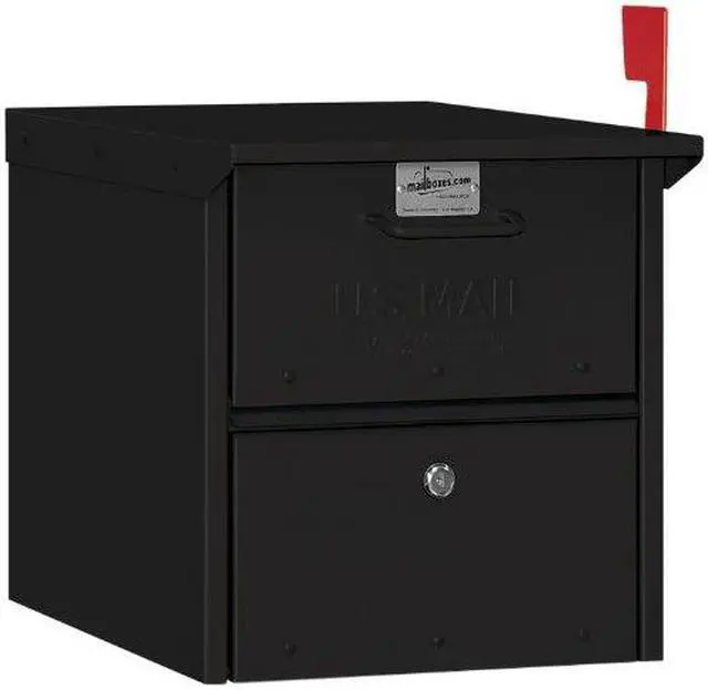 Alt view image 3 of 10 - Salsbury 4325BLK Roadside Mailbox Black