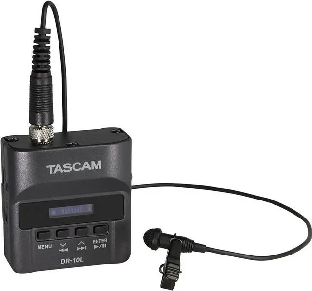 Alt view image 2 of 6 - Tascam DR-10L Digital Recorder & Lavalier Mic w/ 2 32GB microSD Cards & Card Reader