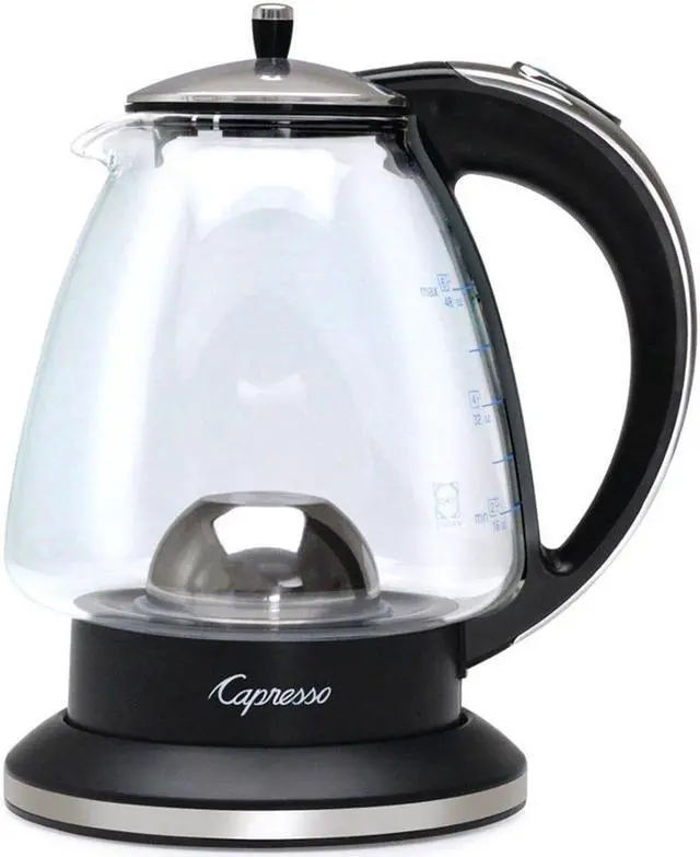 Main image of Capresso H2O Glass Rapid-Boil Kettle (Black/Polished Chrome)