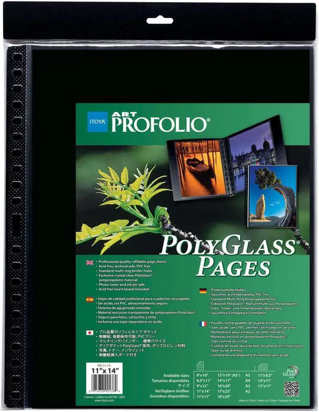 Alt view image 4 of 16 - Itoya PR1114 11 in. x 14 in. Art Profolio Polyglass Refill Pages