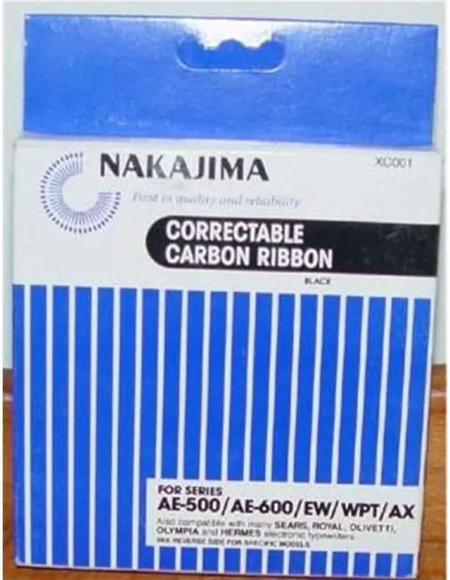 Alt view image 5 of 11 - Nakajima Brand Xc001 Ae-710 - 1-Standard Black Correct Ribbon (Office Supply / Ribbon)