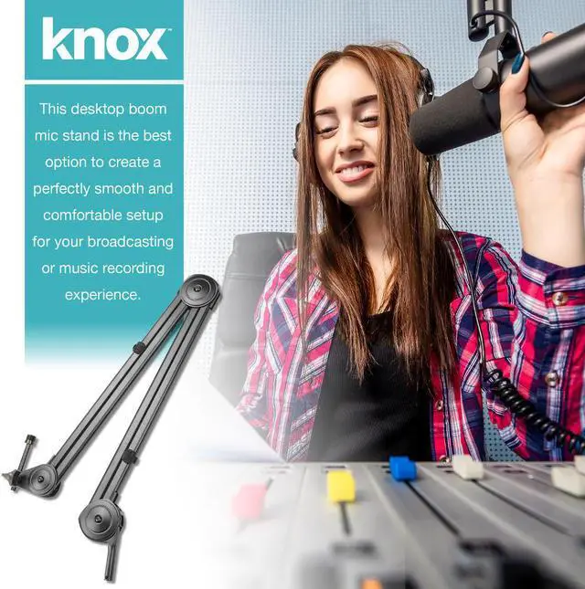 Alt view image 5 of 7 - Knox Gear 30" Microphone Desktop Boom Arm (Black)