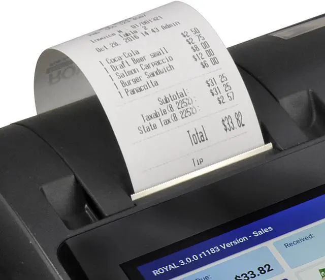 Alt view image 3 of 12 - Royal POS 1500 Point of Sale Cash Management System with Built-in Thermal Printer (89207J)
