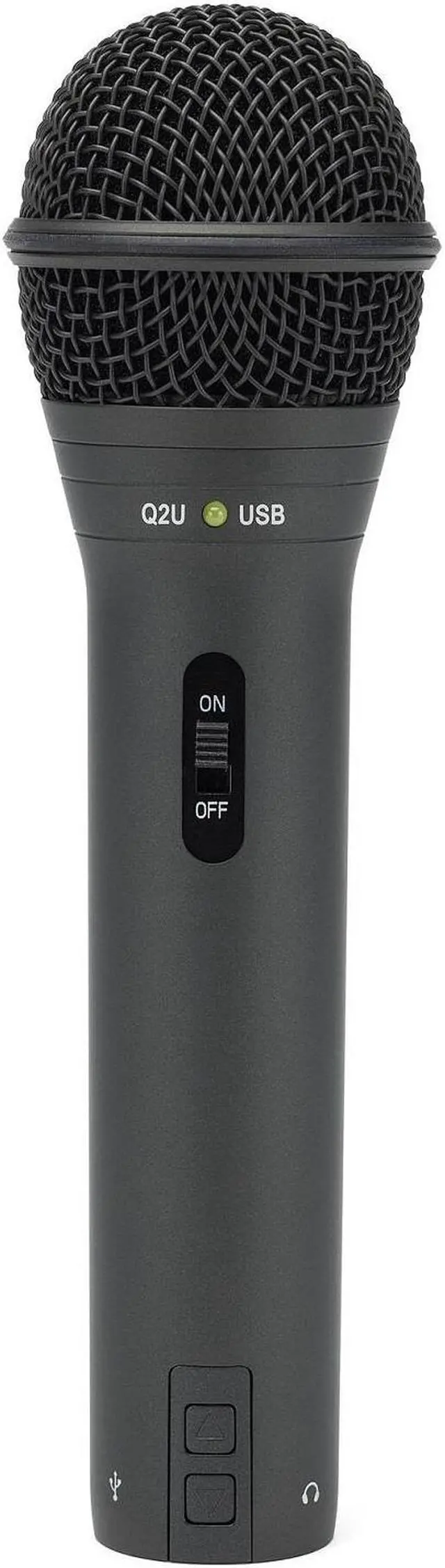 Alt view image 2 of 7 - Samson Q2U Black Handheld Dynamic USB Microphone with Boom Arm and Pop Filter