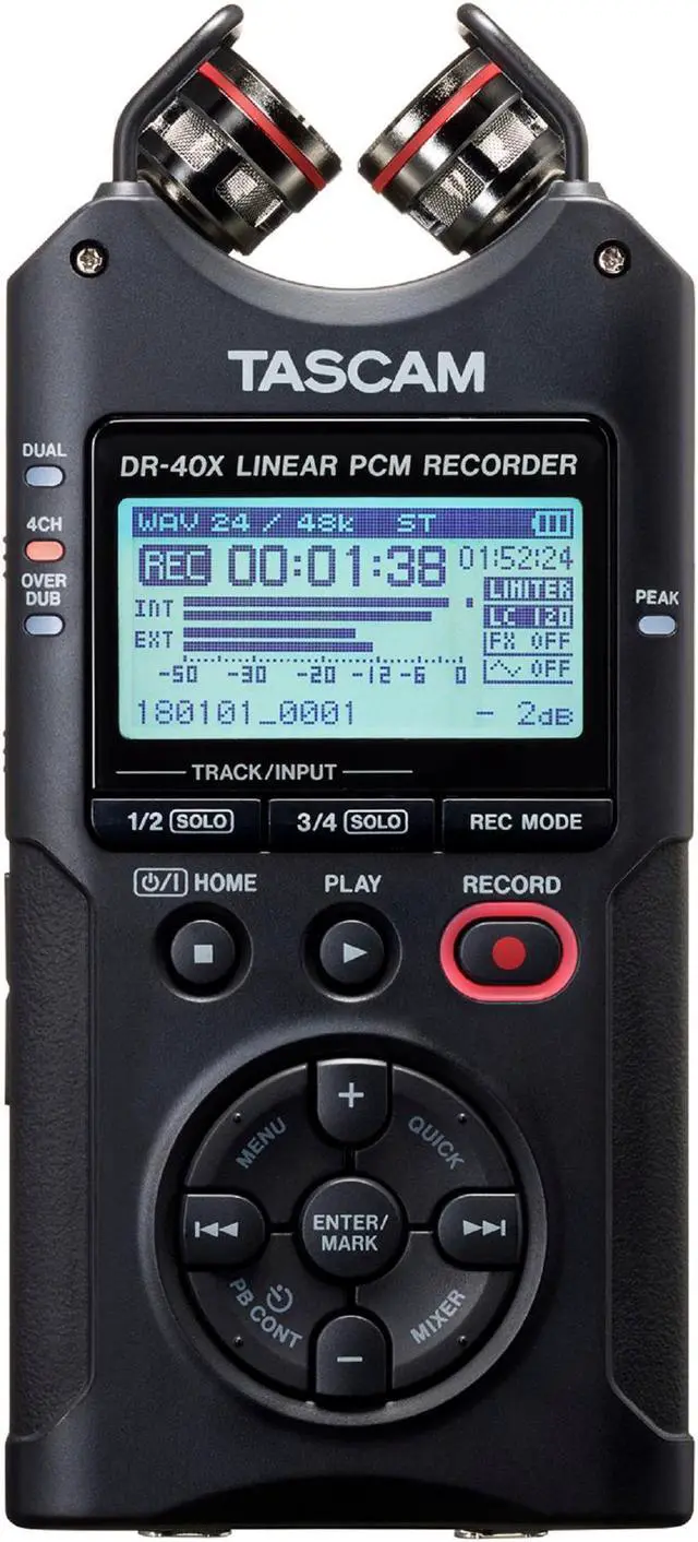 Alt view image 5 of 20 - Tascam DR-40X Handheld Portable Recorder