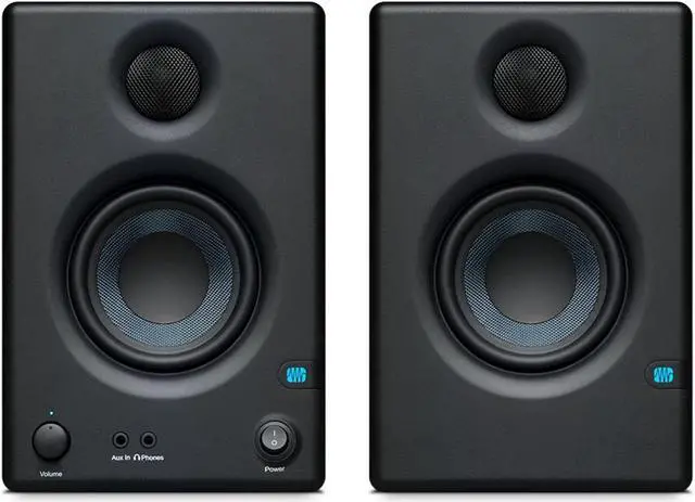 Alt view image 2 of 7 - Presonus 2-Way 3.5" Near Field Studio Monitors with Isolation Pads and Cable