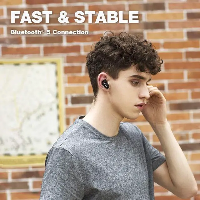 Alt view image 5 of 7 - 1MORE Stylish True Wireless Earbuds, Bluetooth 5.0, 24-Hour Playtime, Stereo In-Ear Headphones with Charging Case, Built-in Microphone, Alternate Pairing Mode Black