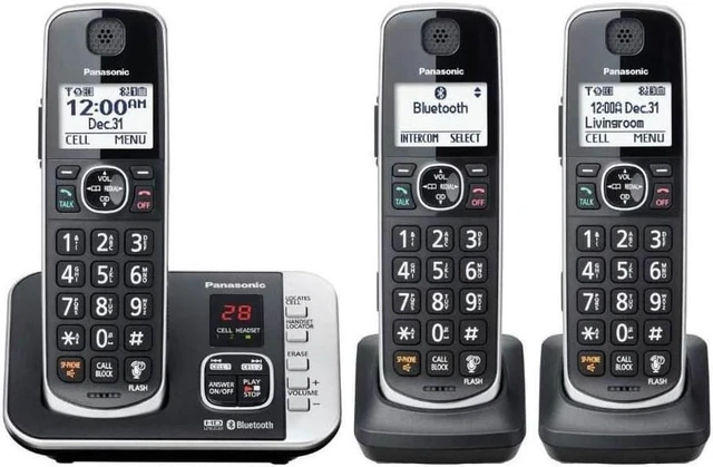 Main image of Panasonic KX-TGE633M DECT 6.0 Expandable 3-Handset Cordless Phone
