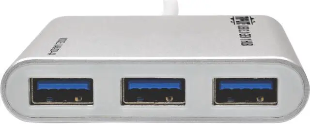 Alt view image 5 of 17 - Tripp Lite 4-Port Portable USB 3.1 Gen 1 USB Type-C USB-C Hub Tablet Laptop (U460-004-4A)
