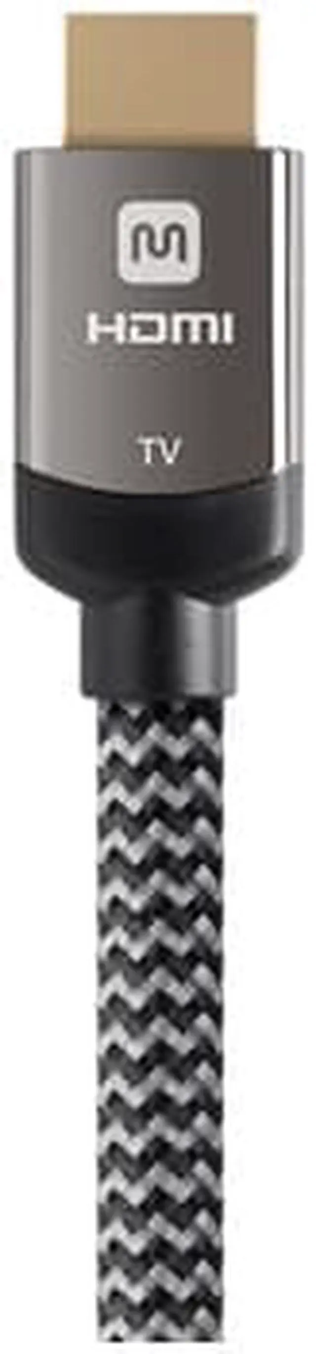 Alt view image 15 of 20 - Monoprice Braided HDMI Cable - 50 Feet - Gray | High Speed, Active Chipset, 4K@60Hz, 18Gbps, HDR, 24AWG, YUV, 4:4:4, CL3 - Luxe Series