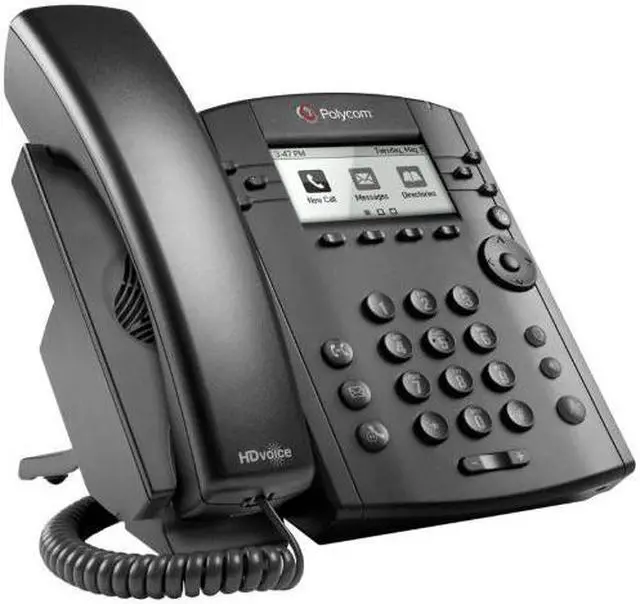 Alt view image 4 of 4 - Polycom 2200-46161-025-R with Power Adapter 6-line Entry-Level Business Media Phone with Gigabit Ethernet