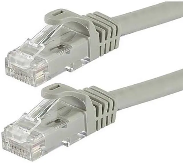 Alt view image 4 of 10 - Monoprice Cat5e Ethernet Patch Cable - 10 Feet - Gray | Network Internet Cord - RJ45, Stranded, 350Mhz, UTP, Pure Bare Copper Wire, 24AWG - Flexboot Series