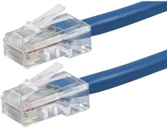 Alt view image 12 of 15 - Monoprice Cat5e Ethernet Patch Cable - 5 Feet - Blue, RJ45, Stranded, 350Mhz, UTP, Pure Bare Copper Wire, 24AWG - Zeroboot Series