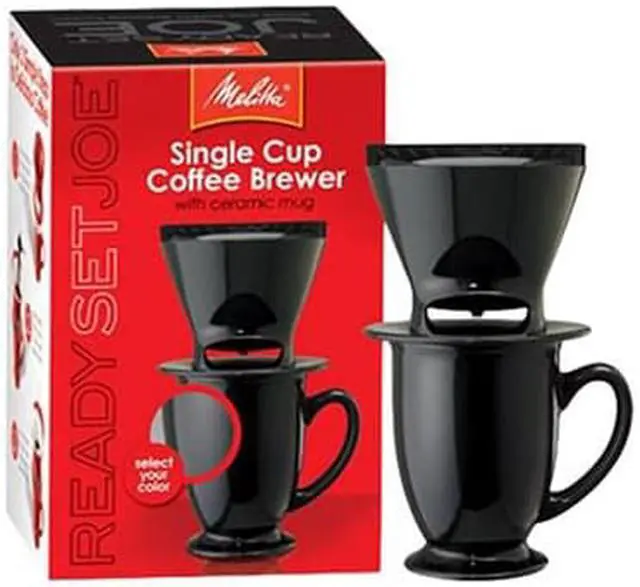 Alt view image 6 of 7 - Melitta 64010  1 Cup Coffee Brewer with Ceramic Mug, Black