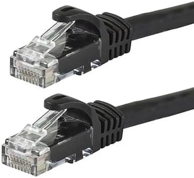 Alt view image 2 of 15 - Monoprice Cat5e Ethernet Patch Cable - 75 Feet - Black | Network Internet Cord - Snagless RJ45, Stranded, 350Mhz, UTP, Pure Bare Copper Wire, 24AWG - Flexboot Series