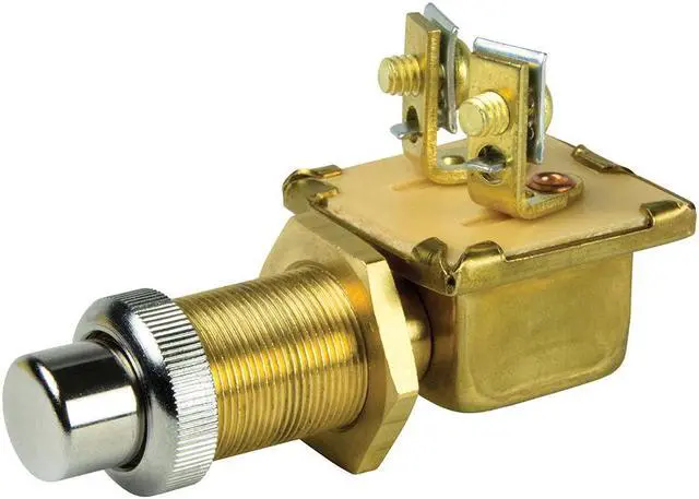 Alt view image 2 of 5 - BEP 2-Position SPST Moisture Sealed Push Button Switch - OFF/(ON)