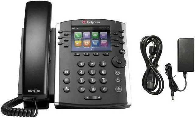 Alt view image 2 of 8 - Polycom VVX 411 with Power Adapter VVX 411 12-line Desktop Phone