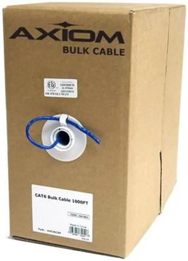 Alt view image 6 of 6 - Axiom C6ABCS-B1000-AX Cable - 1000 Ft - Utp - Cat 6A - Ieee 802.3An - Stranded - Blue