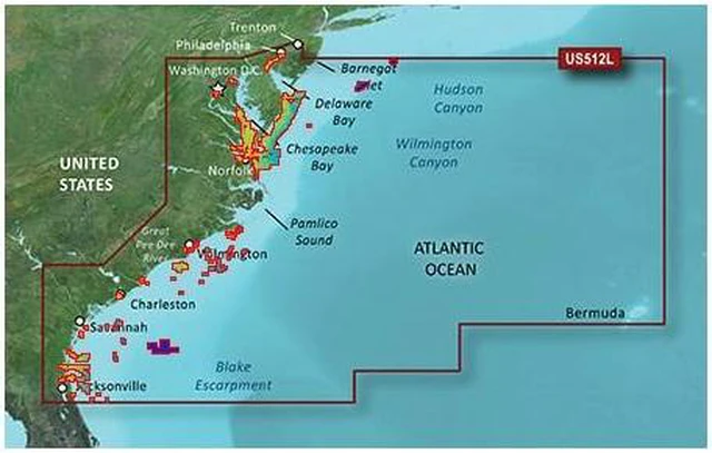 Alt view image 6 of 11 - Garmin 010-C0741-00 Bluechart g2 vision VUS512L, Mid-Atlantic (SD Card)