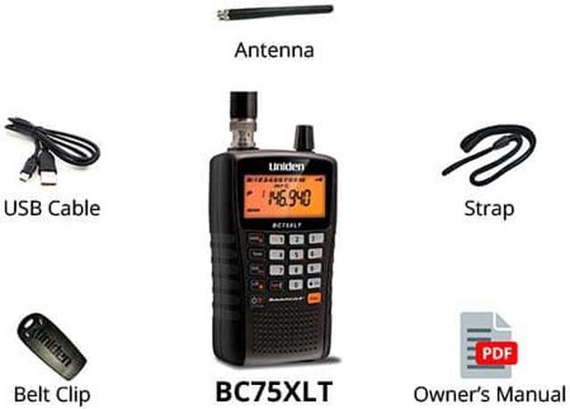 Uniden BC75XLT Bearcat Handheld Scanner top