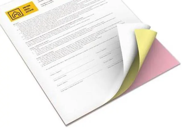 Alt view image 6 of 10 - Xerox Bold Digital Carbonless Paper 8 1/2 x 11 White/Canary/Pink 5 000 Sheets/CT