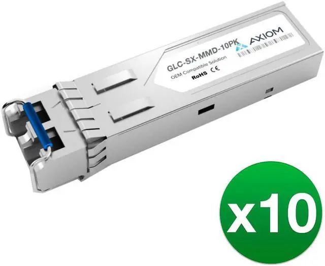 Alt view image 3 of 8 - Axiom 1000BASE-SX SFP w/DOM for Cisco (10-Pack)