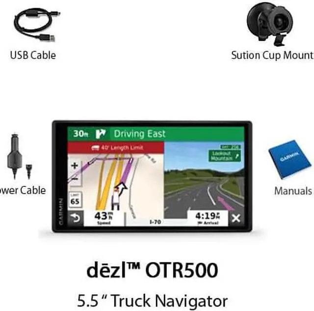 Alt view image 3 of 10 - Garmin dezl OTR500 5.5 Inch Touchscreen Truck Navigator