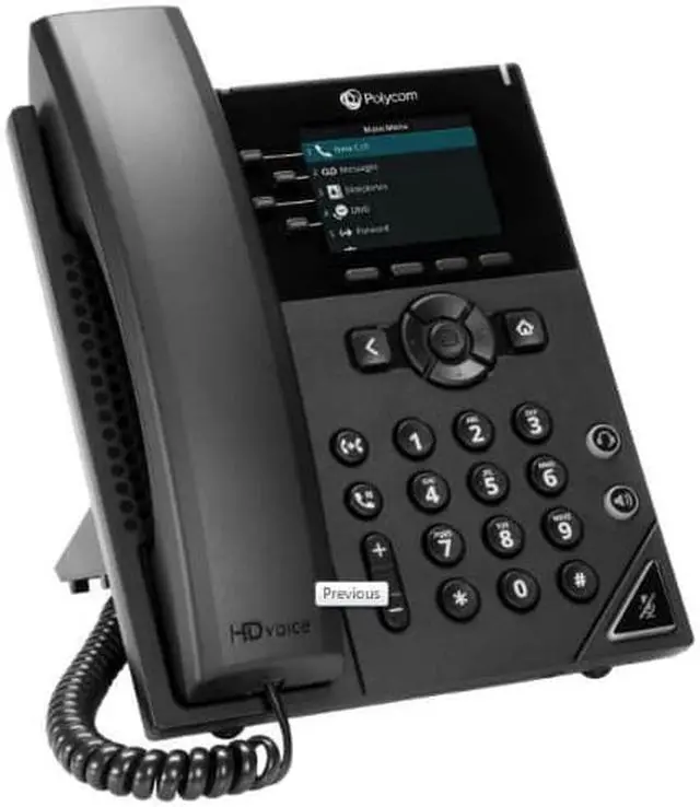 Alt view image 6 of 12 - Poly 350 Corded Desktop Wall Mountable IP Phone Black TAA PoE ONLY 220048830025