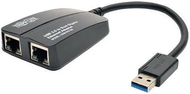 Alt view image 10 of 17 - Tripp Lite U336-002-GB USB 3.0 to Dual Port Gigabit Ethernet Adapter 10/100/1000 Mbps