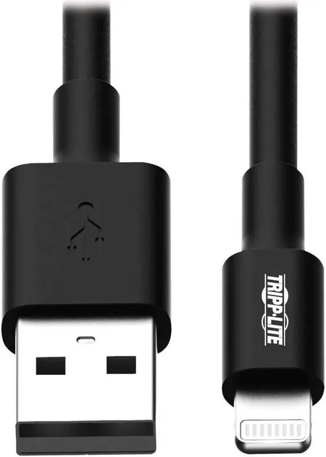 Alt view image 11 of 14 - Tripp Lite M100-10N-BK-10 Black MFi Certified Lightning to USB Cable Sync Charge Apple iPhone iPod iPad 10pc
