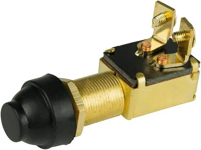 Alt view image 4 of 6 - BEP 2-Position SPST Push Button Switch - OFF/(ON)