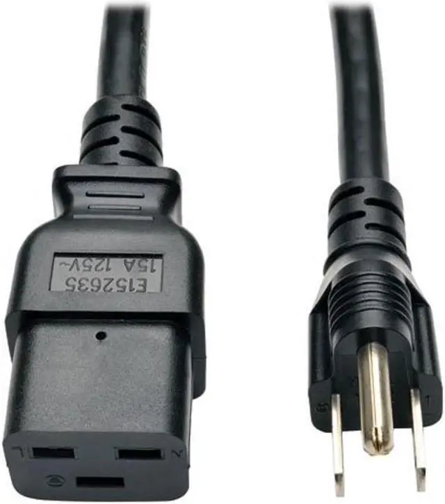 Alt view image 10 of 10 - Tripp Lite Model P034-008 8 ft. Heavy-Duty Power Adapter Cord, 15A, 14AWG (IEC-320-C19 to NEMA 5-15P), 8-ft