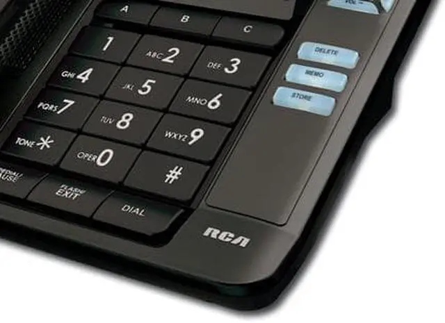 Alt view image 3 of 8 - RCA 1113-1BKGA 1-Handset Landline Telephone