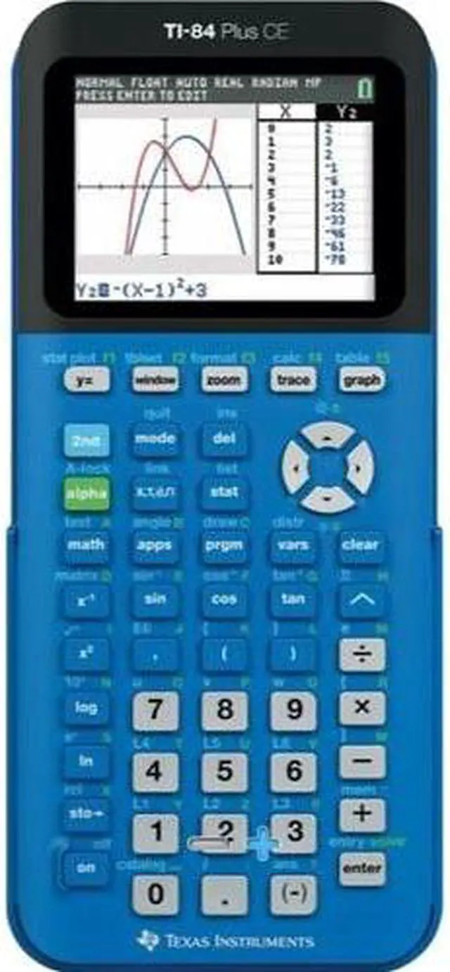 Alt view image 5 of 7 - Texas Instruments TI-84 Plus CE  Color Graphing Calculator Blue